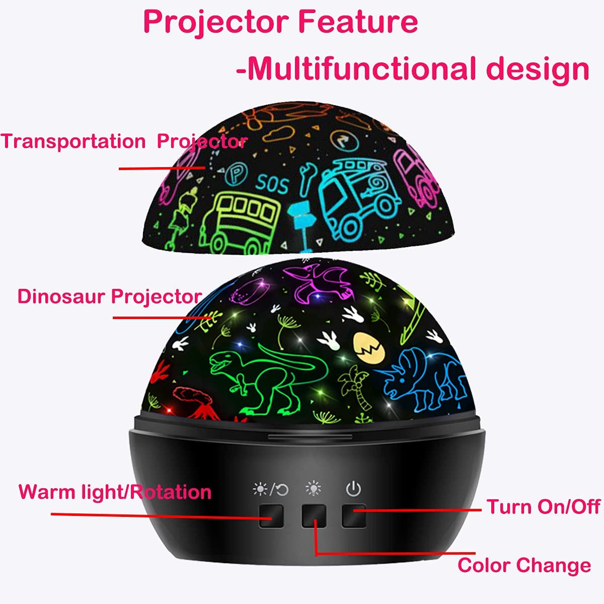 Dinosaur Night Light Projector