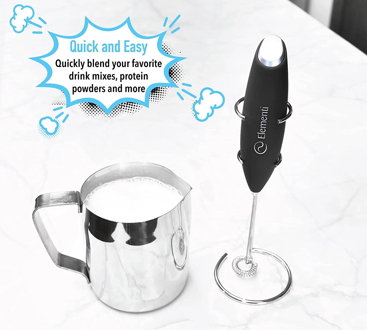 Handheld Milk Frother Wand & Matcha Mixer